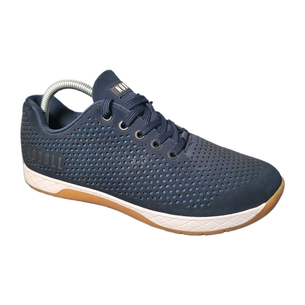 NOBULL Navy Blue Trainer Shoes Mens Sz 10 Womens 11.5 Gum Soles Sneakers Workout